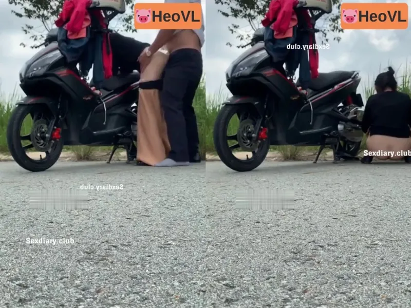 Vợ yêu ông chồng chơi nhau giữa đường nơi vắng vẻ